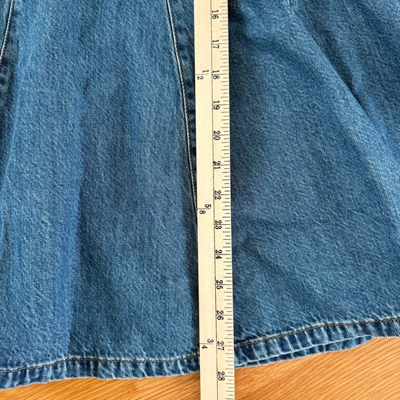 Madewell Flared Denim Midi Skirt: Airy Denim Edition Size 25 - Picture 8 of 9